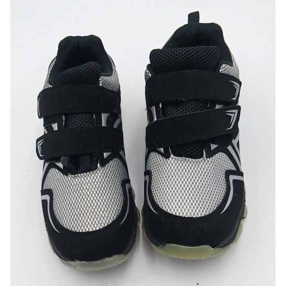 Athletic Works Boy's Silver & Black Athletic Shoes Sneaker  Size 6 - Picture 2 of 14